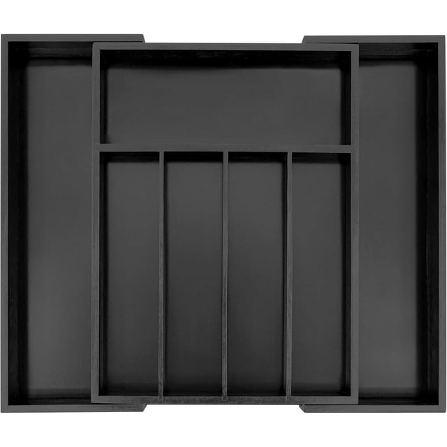 Bamboo Drawer Organizer, Expandable Silverware Drawer Organizer and
