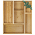 thumbnail image 1 of Bamboo Drawer Organizer Set, 5-Piece Wood Storage Dividers for Kitchen, Bathroom, Office, Makeup, Jewelry, Utensils – Eco-Friendly, Multi-Use Drawer Organizers, 1 of 7