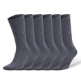 thumbnail image 1 of Bamboo Dress Socks for Men Seamless Premium Crew Socks Shoe Size 8 to 11.5 (Gray, 1 Pair), 1 of 7