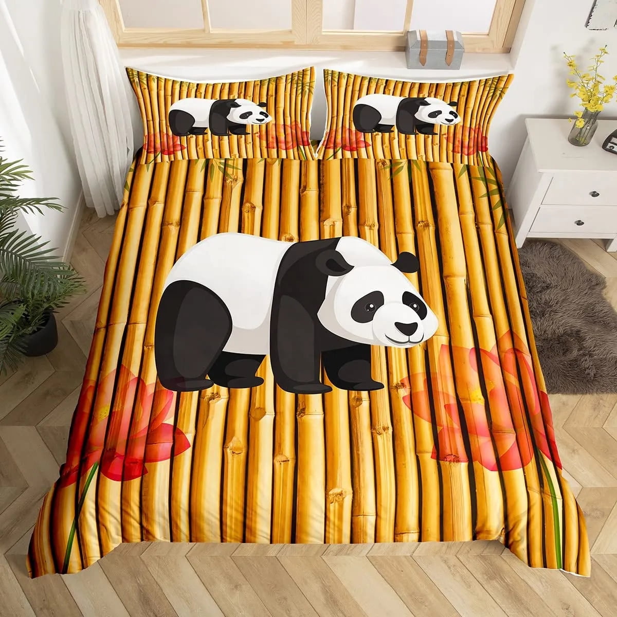 Bamboo Duvet Cover Set Bamboo Branches Bedding Set Tree Print Comforter