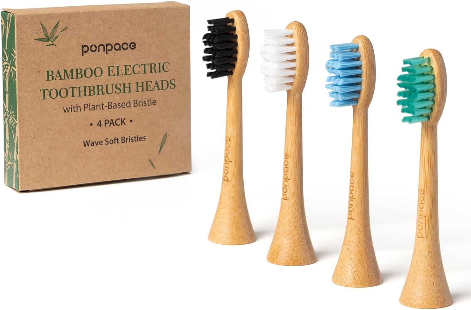 Bamboo Electric Toothbrush Replacement Heads with PlantBased Bristle