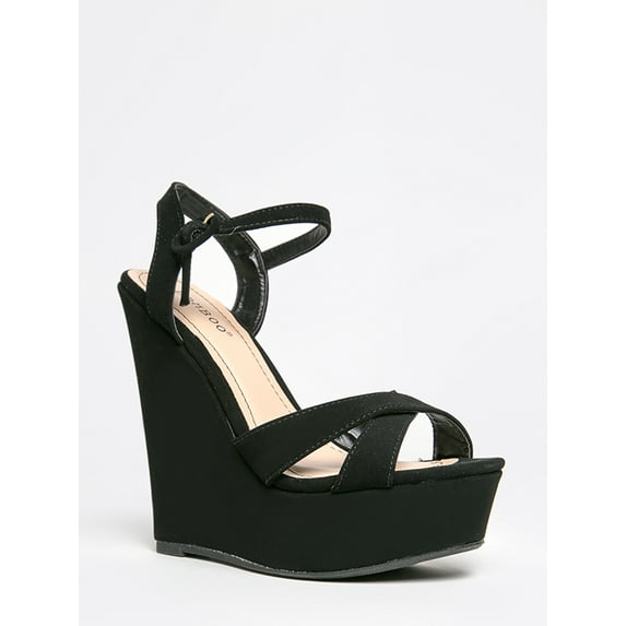 Bamboo Eliza-25 - Black Nubuck 7.5