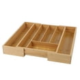 thumbnail image 1 of Bamboo Expandable Drawer Organizer - Perfect Size for Cutlery and Kitchen Utensils -Expandable from 10” to 15.7”, 1 of 4