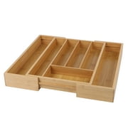 Bamboo Expandable Drawer Organizer - Perfect Size for Cutlery and Kitchen Utensils -Expandable from 10  to 15.7