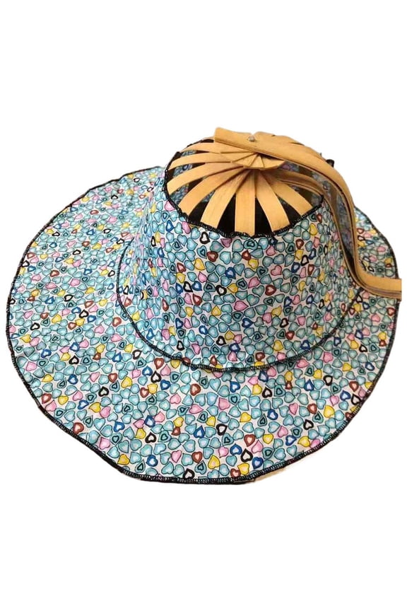 Bamboo Fan Foldable Sun Hat Wide Brim for Travel Outdoor Sports Camping New P9
