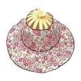 thumbnail image 1 of Bamboo Fan Hat Folding Portable Beach Hat Sun Protection Hat Girls Summer R4H7, 1 of 1