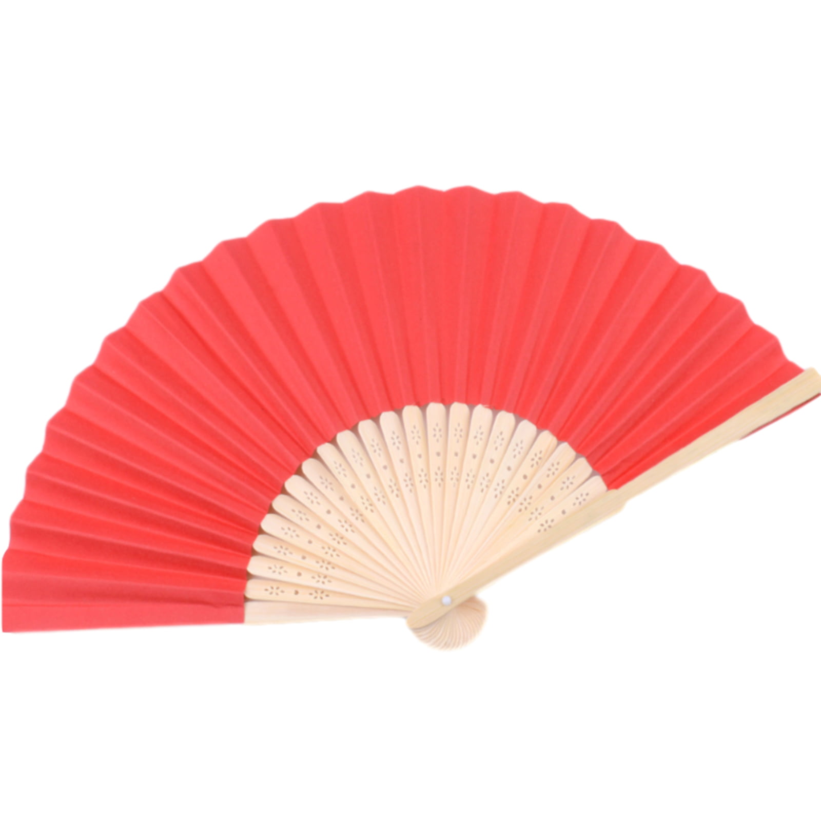 VIOCIWUO 12Pcs Handheld Paper Folding Fan Multicolor Paint Chinese Bamboo  Fan for Children's Drawings, Handicrafts, Party Favors, DIY Decoration