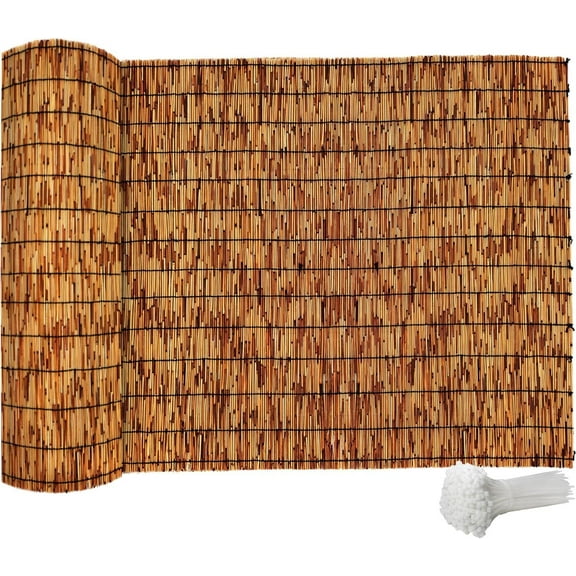 Bamboo Fee,Reed Feing 4Feet High Bamboo Privacy Screen Outdoor for , Reed Screen for Privacy Garden Backyard Balcony Natural Reed Feing,4x16FT