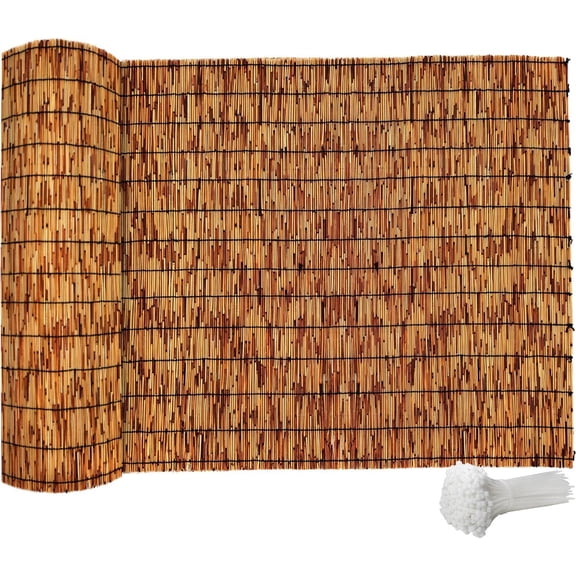 Bamboo Fence,Reed Fencing 4Feet High Bamboo Privacy Screen Outdoor for Patio, Reed Screen for Privacy Garden Backyard Balcony Natural Reed Fencing,4x16FT