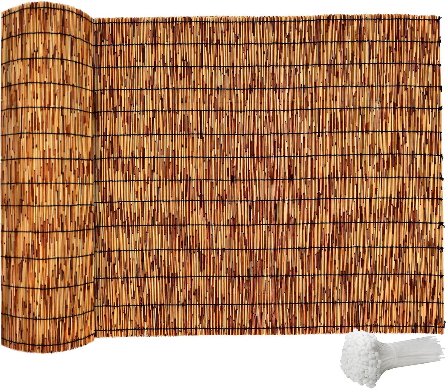 Bamboo Fence,Reed Fencing 4Feet High Bamboo Privacy Screen Outdoor for ...