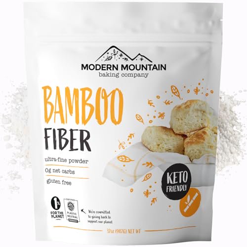Bamboo Fiber (2 lb) Keto Fiber for Keto and Low Carb Baking, 0g Net Carbs, Improves Texture of