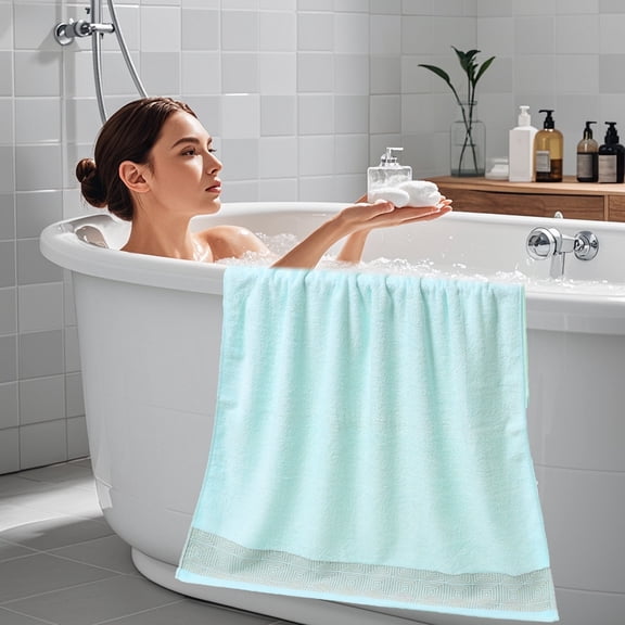Bamboo Fiber Bath Towel for Adults – Soft, Thick, Quick Dry, Highly Absorbent, 55x28 Inch Large Spa Shower Towel for Bathroom, Gym, Beach