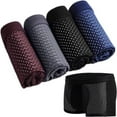 thumbnail image 1 of Bamboo Fiber Boxer Briefs Boxer Briefs Bamboo Cool Underwear Box Hero Underwear 4pcs, 1 of 6