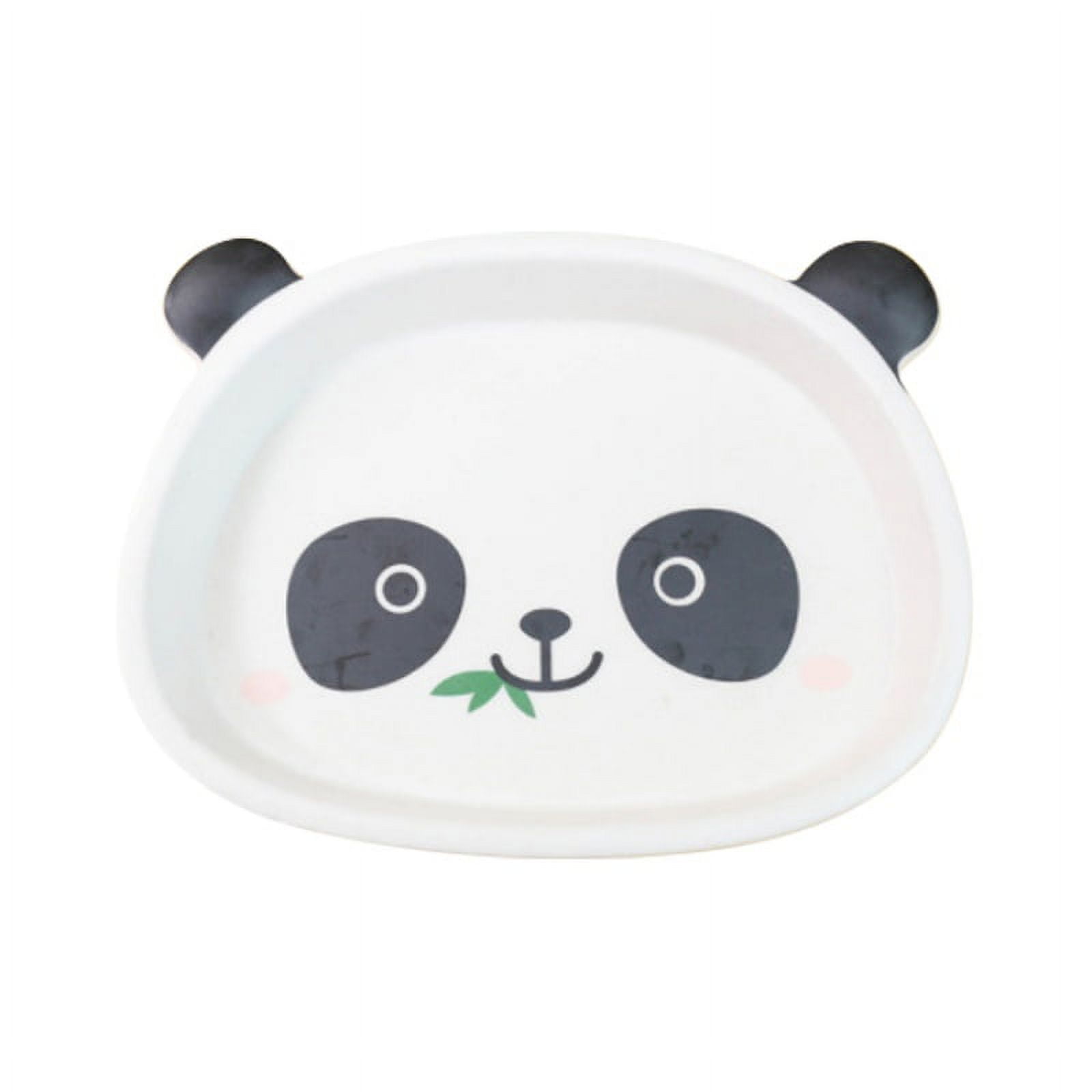 Bamboo Fiber Children'S Tableware Set Cute Cartoon Pier Pier Panda Kids ...