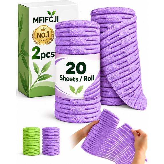 Bamboo Fiber Kitchen Towels Reusable Unbleached Cleaning Paper Cloths ...