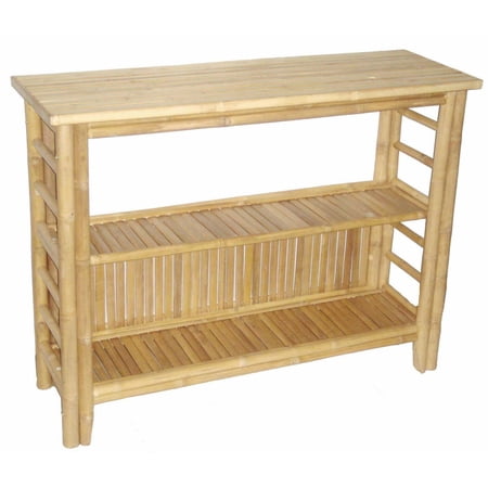 Bamboo Fifty Four 5842 Shelf- fancy console table 13 in. in between shelves