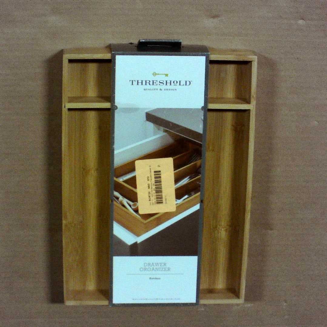 Bamboo Flatware Drawer Organizer Threshold