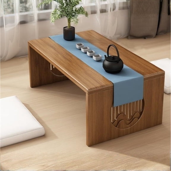 Bamboo Foldable Floor Table - Low Coffee & Tea Desk