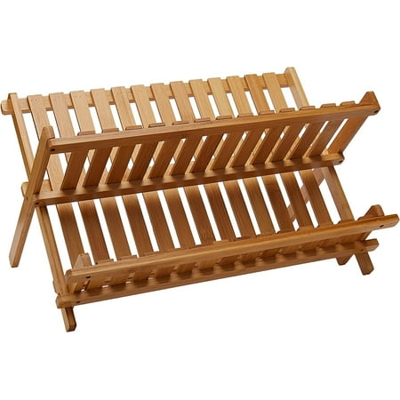 Lipper Bamboo Folding Dishrack - Natural - Natural