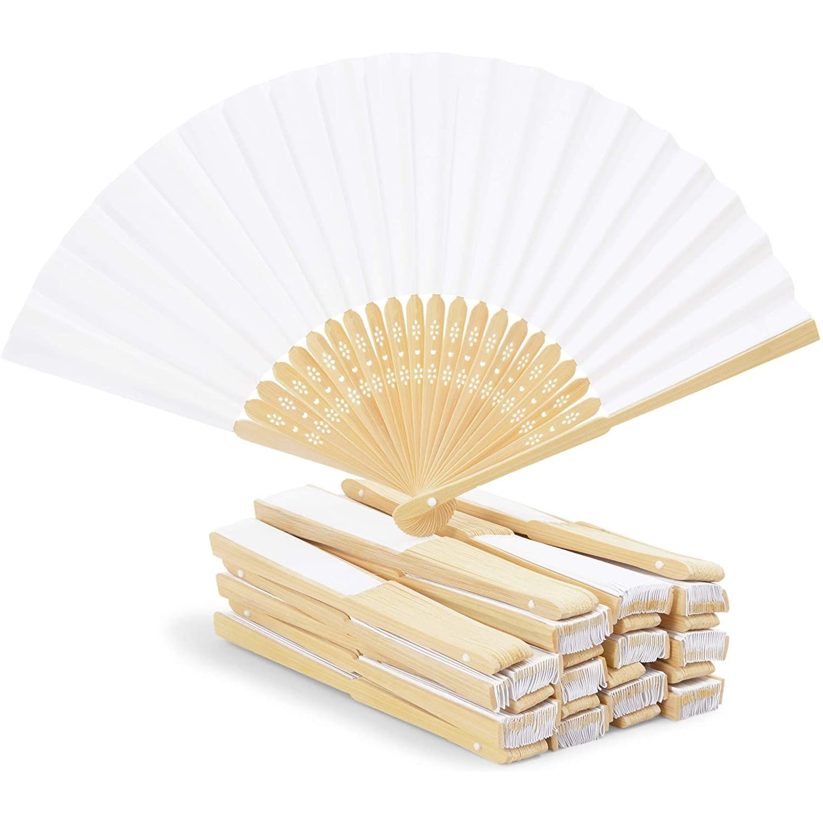 White folding fan online