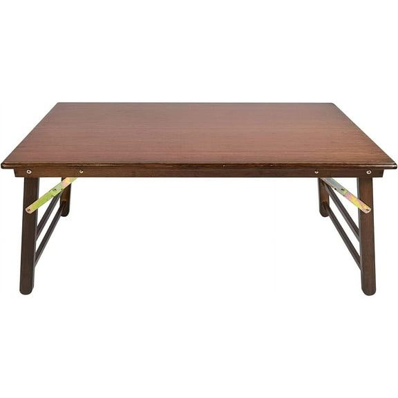 Bamboo Folding Table, Coffee Table, Rectangular Foldable Activity Table for Arts, Crafts & Picnic, Space-Saving Design, No Assembly Required (Antique Brown)
