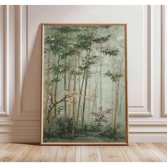 Bamboo Forest Asian Landscape Tranquil Nature Zen Home Decor Art Unframed Paper Print