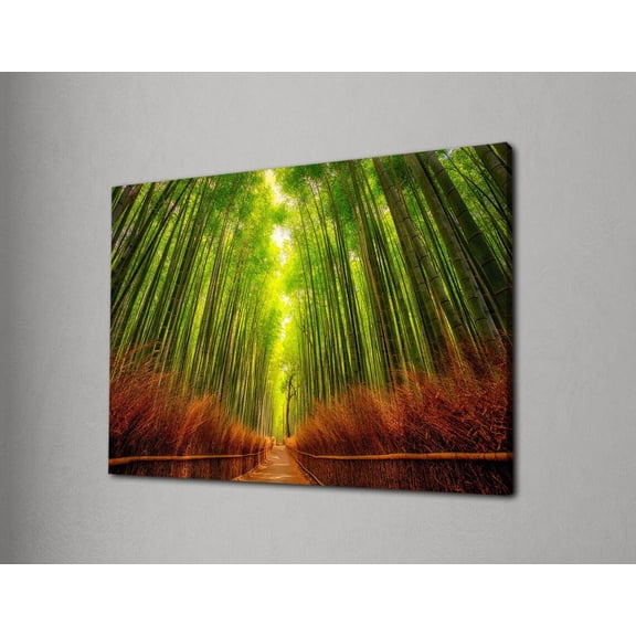 Bamboo Forest Wall Art,Zen Pathway Print, Nature Inspired Decor,Tranquil Green Artwork, Meditative Forest Scene,Nature Lover Poster Decor, Size 8x12 UNFFRAMED F03.1.8l1534