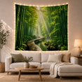 thumbnail image 1 of Bamboo Forest Winding with Wooden Boardwalk Curves Clear, Mystical Fantasy for Space Lovers, Galaxy Room Decor, Mother'S Day Gift, Tapestry Wall Hanging for Bedroom and Dorm, 1 of 7
