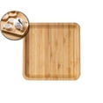 thumbnail image 1 of Bamboo Fruit Serving Tray, Multi-Purpose Snack Platter, Wooden Storage Organizer for Party Use, 1 of 5