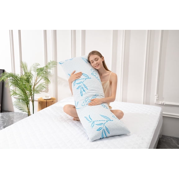 Bamboo Full Long Body Pillow for Adults Maternity Pregnancy Adjustable Pillows
