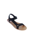 thumbnail image 1 of Bamboo Fulmoon-71 Fabric Strap Sandal in Black, 1 of 4