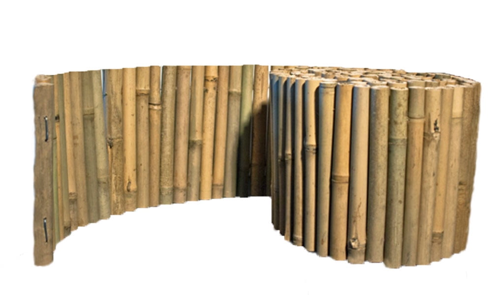 Bamboo Garden Border/Landscape Edging 10' Long x 8" Tall Decorative Lawn Accent