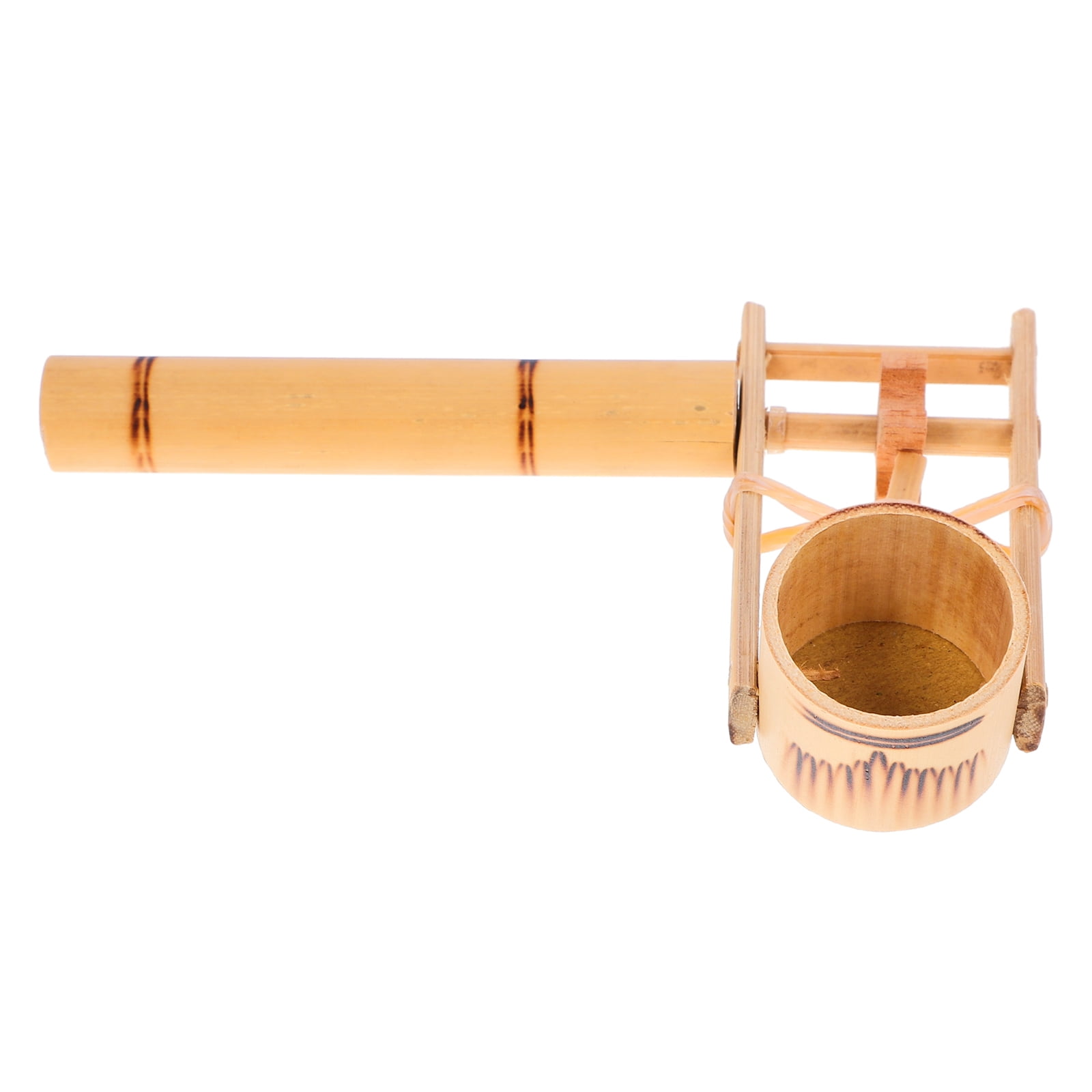 Bamboo Hand Rattle with Long Handle Kids Early Instrument Children's Toys Nostalgia