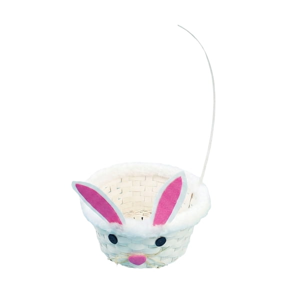 Bamboo Handwoven Easter Rabbit Shape Handheld Basket