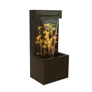 Bamboo Hollow Carved Fountain with LEDS