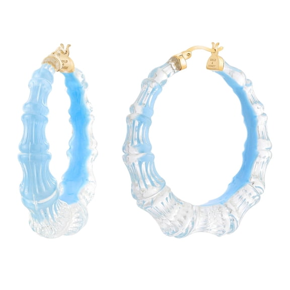 Bamboo Illusion Lucite Hoops