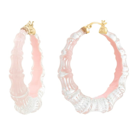 Bamboo Illusion Lucite Hoops