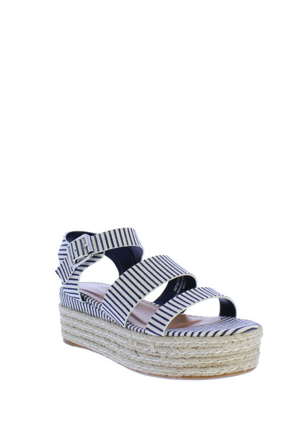 Infinity-19 Espadrille Stripped Sandal in Navy