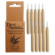 Bamboo Interdental Brushes  Bamboo Handle, Eco Friendly, 10 Pack 0.45mm