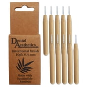 Bamboo Interdental Brushes  Bamboo Handle, Eco Friendly, 10 Pack 0.4mm