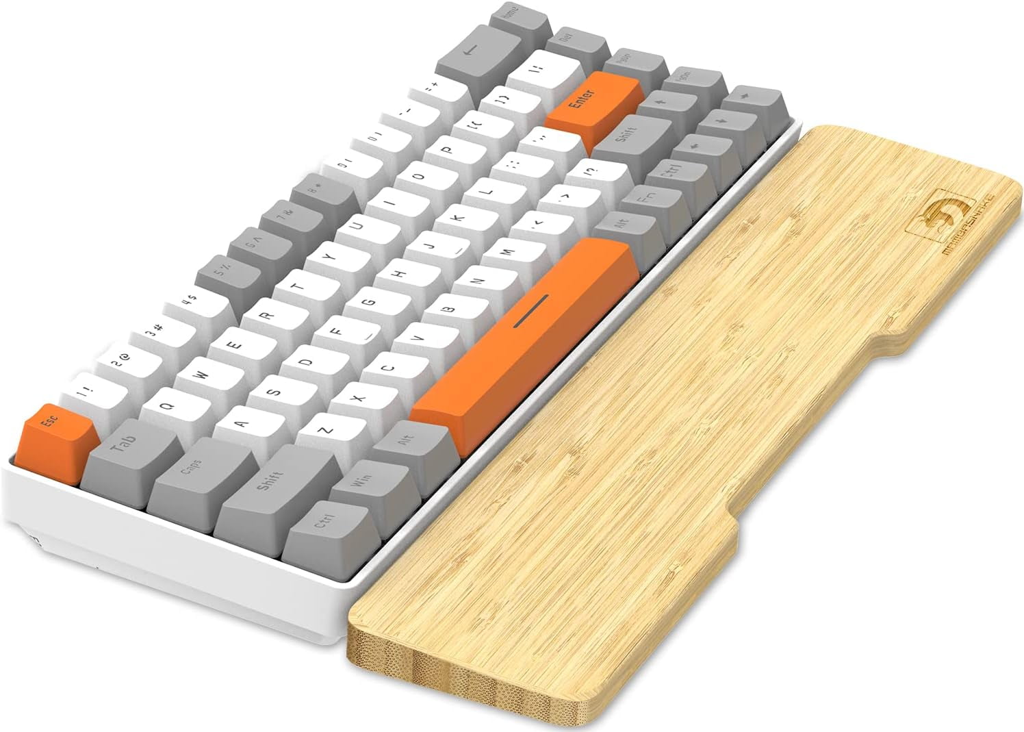 Bamboo Keyboard Wrist Rest for Computer Ergonomic Support for