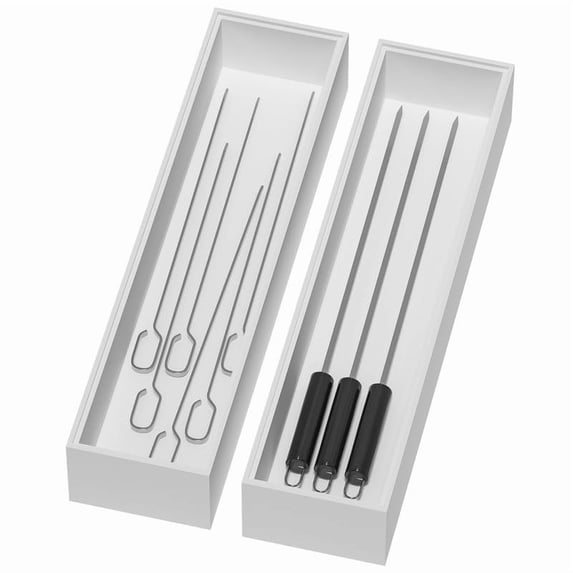 Bamboo Kitchen Drawer Organizer, 2 Pack, 12