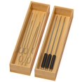 Bamboo Kitchen Drawer Organizer, 2 Pack, 12