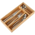 thumbnail image 1 of Bamboo Kitchen Drawer Organizer, 7 Inch Silverware Utensil Holder for Small Drawer, Wood Silverware Organizer for Cutlery, 1 of 7