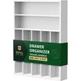 thumbnail image 1 of Royal Craft Wood Bamboo Kitchen Drawer Organizer Tray – Silverware Drawer Organizer and Utensil Holder for Flatware, Cutlery & Kitchen Storage (7 Slot, White), 1 of 9