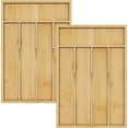 thumbnail image 1 of Bamboo Kitchen Drawer Organizer for Utensils, Silverware & Cutlery — Wooden Flatware Tray with 5 Compartments, Drawer Divider for Kitchen Storage, 1 of 7