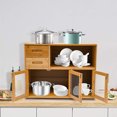thumbnail image 1 of 24.4*9*18.9in Considerate Design Rectangular Wood Kitchen Storage Cabinet for Home Kitchen, Dining Room, 1 of 28