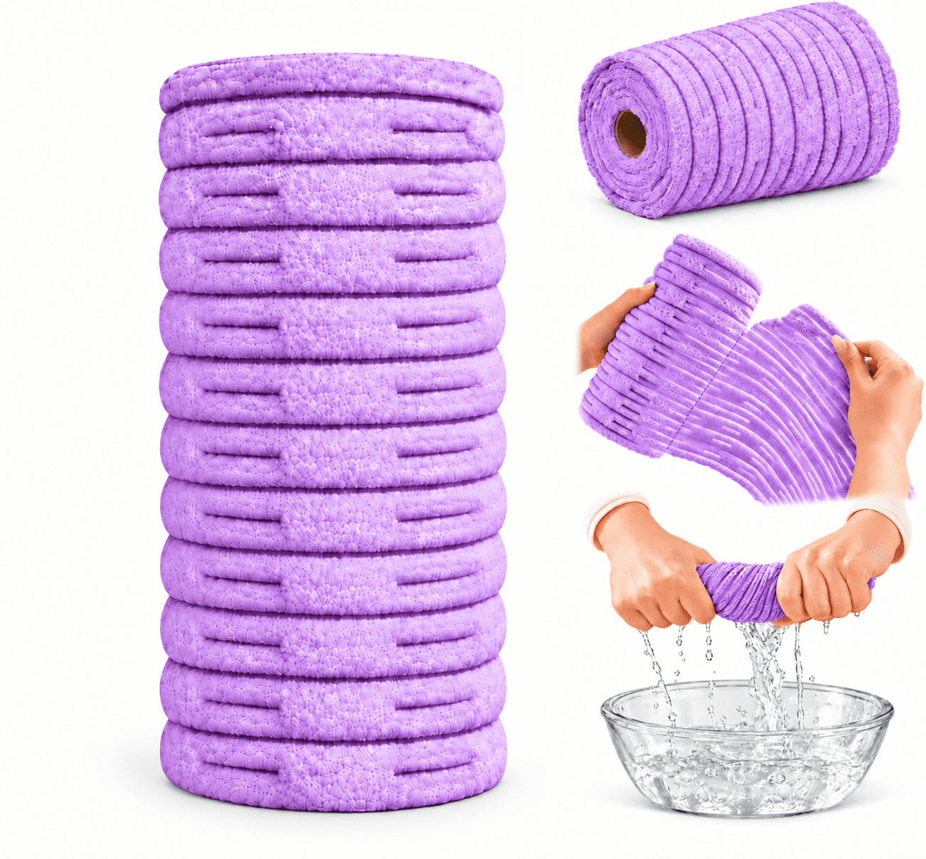 Kicthen Clean Signs Bamboo Kitchen Towels, Reusable Tear-Off Cleaning Roll,20pack / Roll ...