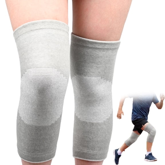 Bamboo Knee Sleeve, Bamboo Charcoal Compression Knee Brace, Elastic Warm Support for Men Women, Running Jogging Exercise