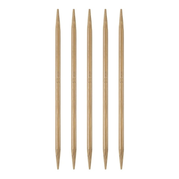 Bamboo Knitting Needles Double Pointed Size 5.0mm Carbonized20cm Straight for Handmade Creative DIY Knitting Craft Yarn Projects 5Pcs